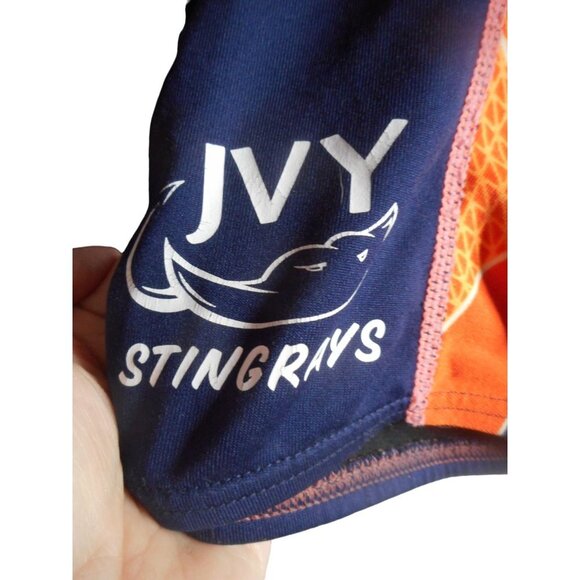 Tyr Men's Swimsuit Orange Blue Sz 28 Stingrays JVY Logo - Picture 3 of 4